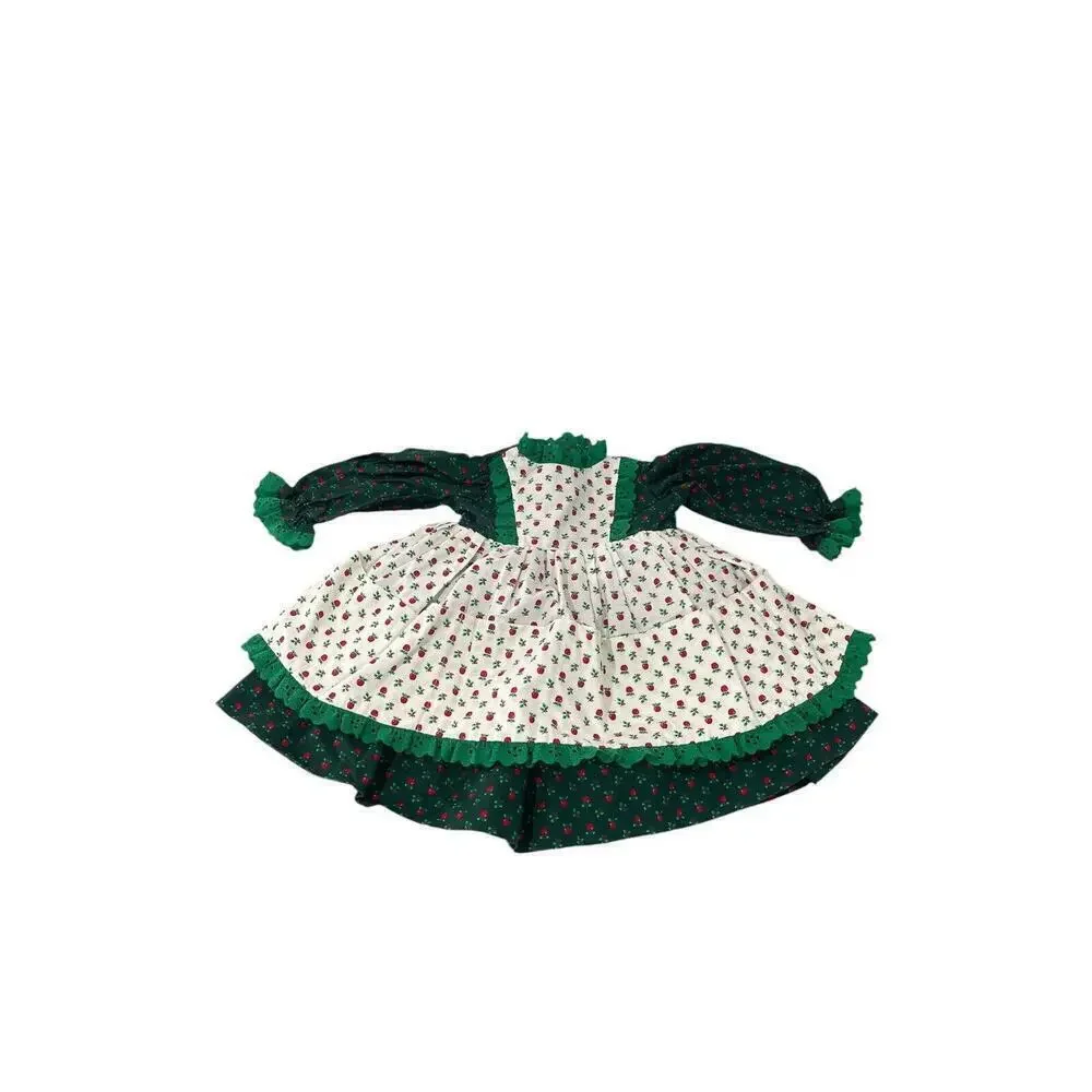 Handmade‎ Red Green Holiday Christmas Photo Apple Baby Girl Dress 12 Months?